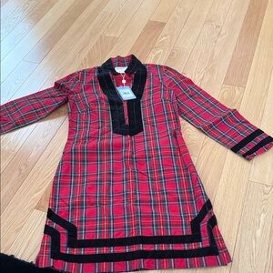 Sail to Sable Red and Black Plaid Mini Dress